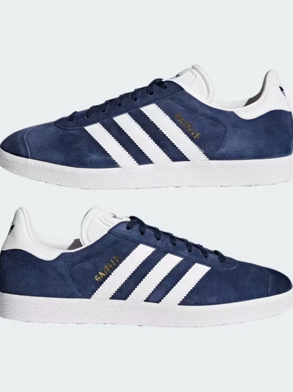 Adidas Gazelle Suede Sneakers in Navy and White